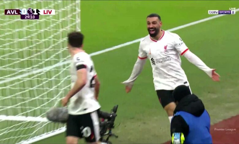 أهداف مباراة ليفربول وأستون فيلا اليوم في الدوري الإنجليزي